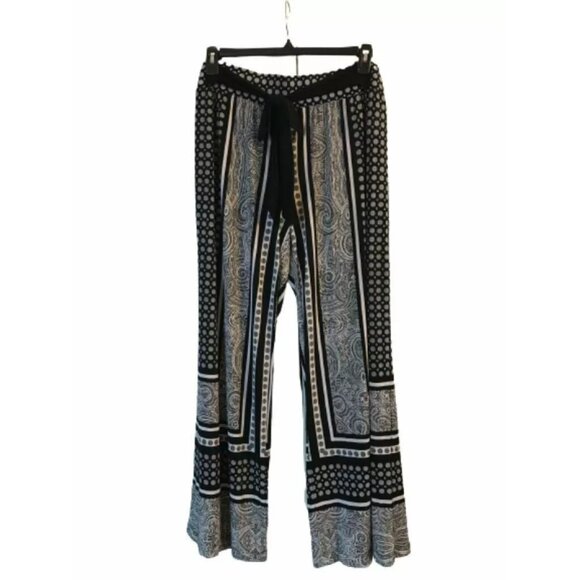 INC International Concepts Wide Leg Flared Pant Women Plus 3X Gray Bandana Print - Picture 4 of 4